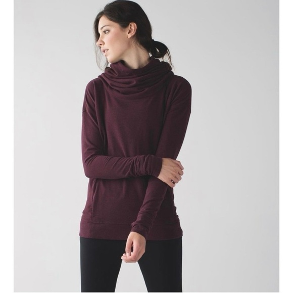 Lululemon Stress Less Hoodie Heathered Bordeaux Drama - Picture 5 of 17